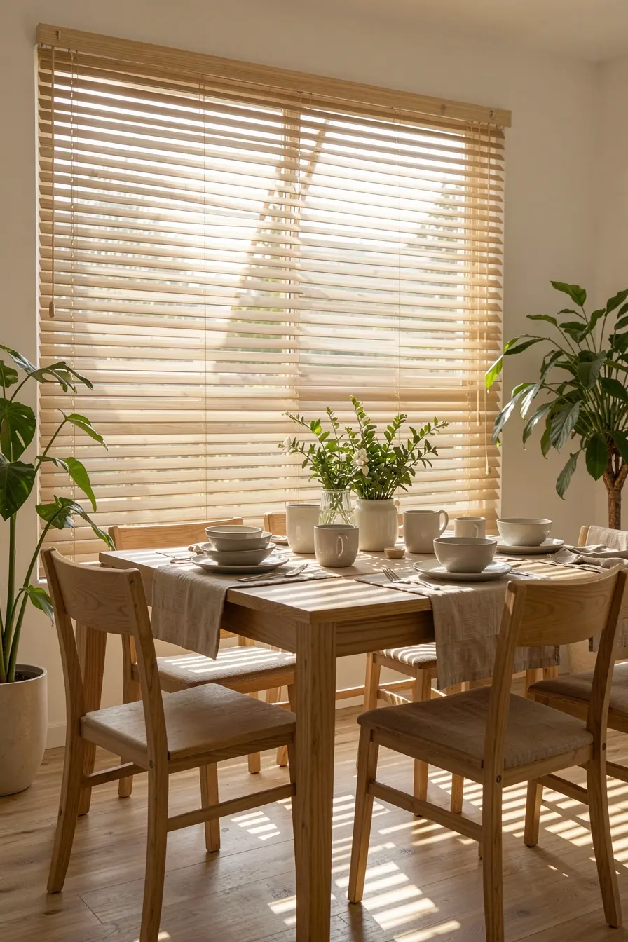 persiana-de-madeira-controla-a-luz-da-manha-e-preserva-privacidade-na-sala-de-jantar Cortinas e persianas certas ajudam a conter a variação térmica sem escurecer a casa persiana-de-madeira-controla-a-luz-da-manha-e-preserva-privacidade-na-sala-de-jantar Cortinas e persianas certas ajudam a conter a variação térmica sem escurecer a casa