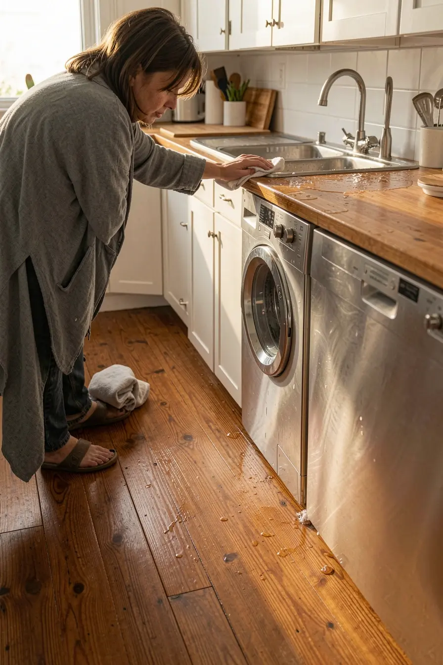 piso-de-madeira-na-cozinha-sendo-seco-rapidamente-apos-respingos-proximos-a-pia Piso de madeira em áreas úmidas: onde ele funciona e o que pode dar errado piso-de-madeira-na-cozinha-sendo-seco-rapidamente-apos-respingos-proximos-a-pia Piso de madeira em áreas úmidas: onde ele funciona e o que pode dar errado
