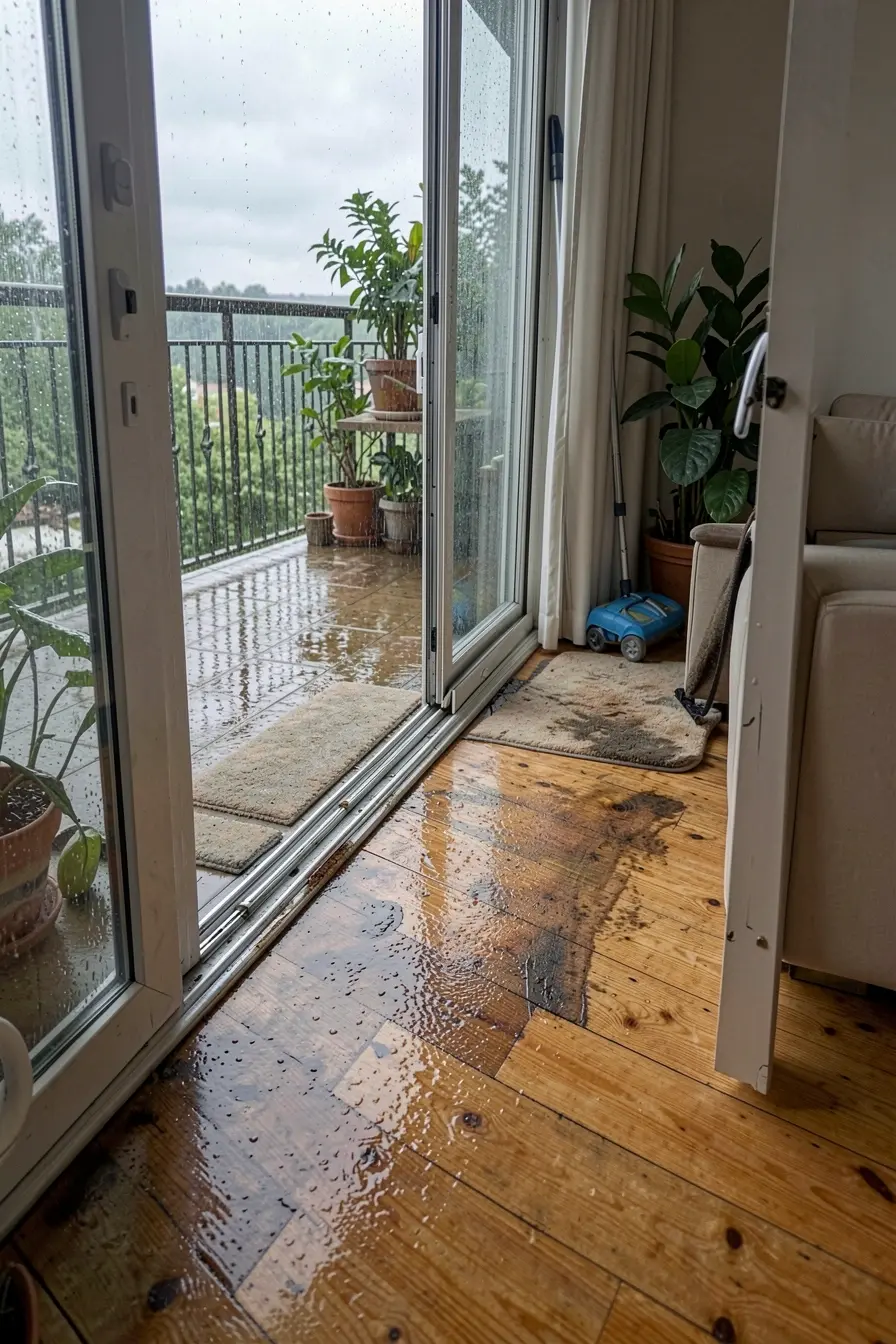 piso-de-madeira-proximo-a-varanda-com-marcas-de-chuva-e-agua-sendo-removida-rapidamente Piso de madeira em áreas úmidas: onde ele funciona e o que pode dar errado piso-de-madeira-proximo-a-varanda-com-marcas-de-chuva-e-agua-sendo-removida-rapidamente Piso de madeira em áreas úmidas: onde ele funciona e o que pode dar errado