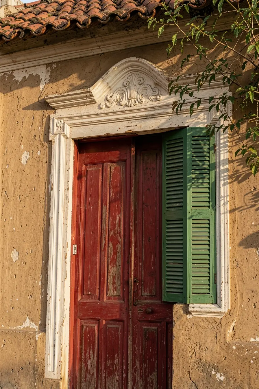porta-vermelha-e-janela-verde-destacam-os-detalhes-construtivos-de-uma-fachada-colonial-terrosa Por que as cores das fachadas de casas coloniais raramente eram escolhidas por acaso porta-vermelha-e-janela-verde-destacam-os-detalhes-construtivos-de-uma-fachada-colonial-terrosa Por que as cores das fachadas de casas coloniais raramente eram escolhidas por acaso