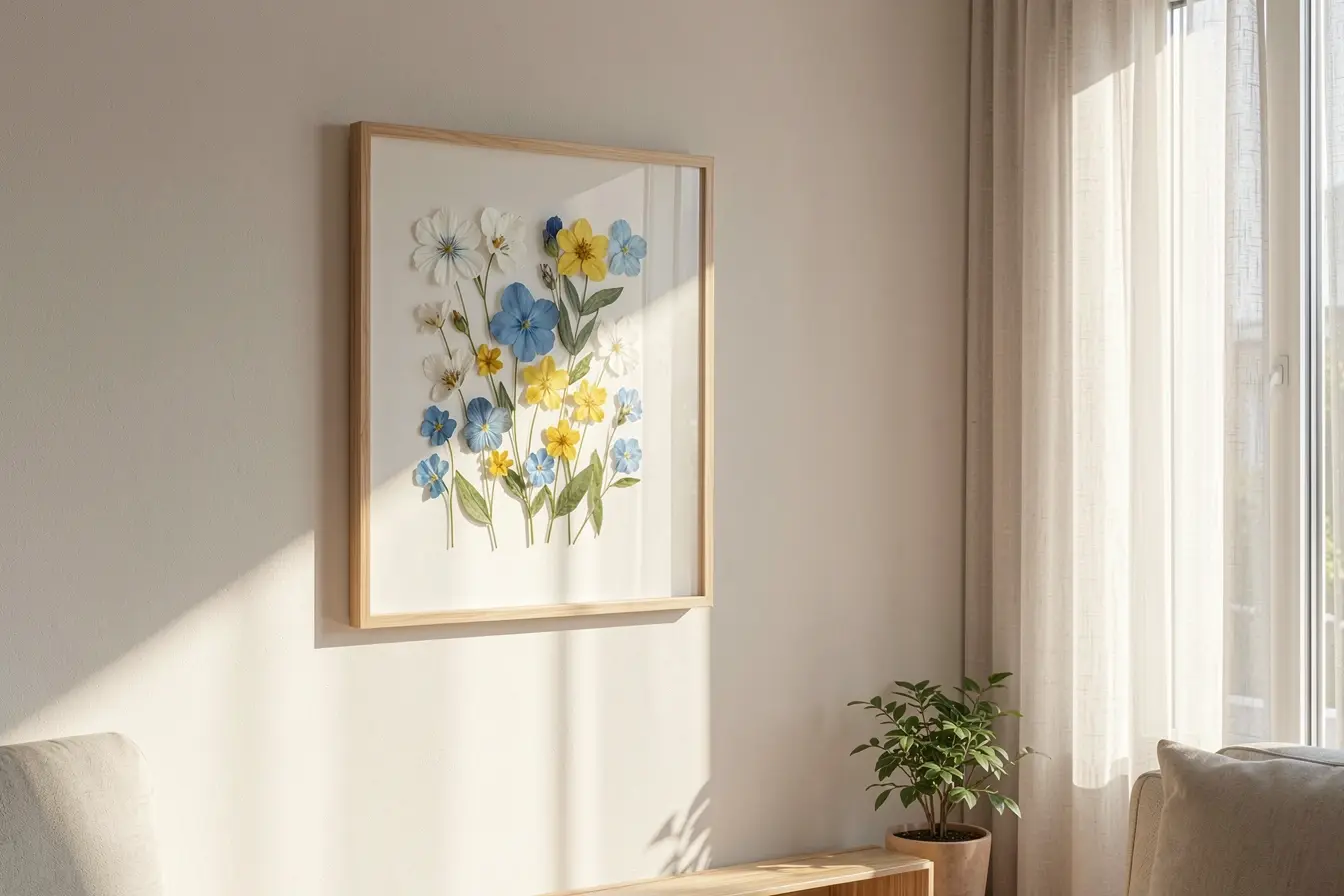 quadro-de-flores-prensadas-protegido-do-sol-direto-por-cortina-e-vidro-com-protecao-uv O vidro certo para flores prensadas preserva as cores e evita que a parede perca delicadeza quadro-de-flores-prensadas-protegido-do-sol-direto-por-cortina-e-vidro-com-protecao-uv O vidro certo para flores prensadas preserva as cores e evita que a parede perca delicadeza