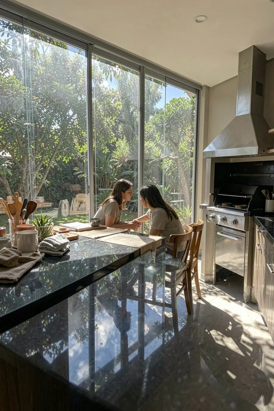 reflexos-no-vidro-da-area-gourmet-dificultando-a-visao-do-jardim-durante-o-dia Calor, reflexos e olhares: os três desafios da área gourmet com vidro reflexos-no-vidro-da-area-gourmet-dificultando-a-visao-do-jardim-durante-o-dia Calor, reflexos e olhares: os três desafios da área gourmet com vidro