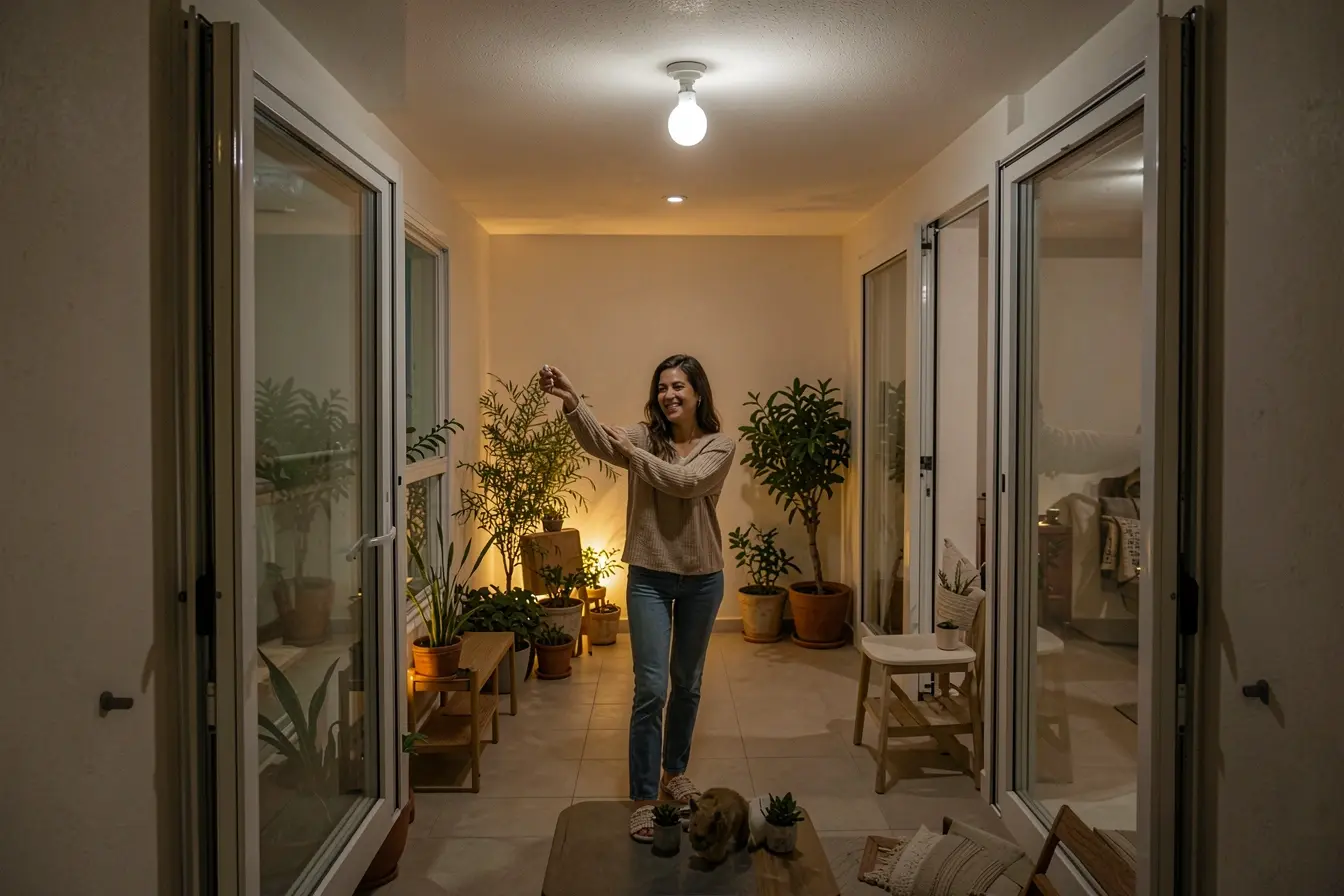 sacada-pequena-com-iluminacao-em-camadas-que-cria-profundidade-e-parece-maior-a-noite A iluminação certa faz a sacada do apartamento parecer maior depois que o sol vai embora sacada-pequena-com-iluminacao-em-camadas-que-cria-profundidade-e-parece-maior-a-noite A iluminação certa faz a sacada do apartamento parecer maior depois que o sol vai embora