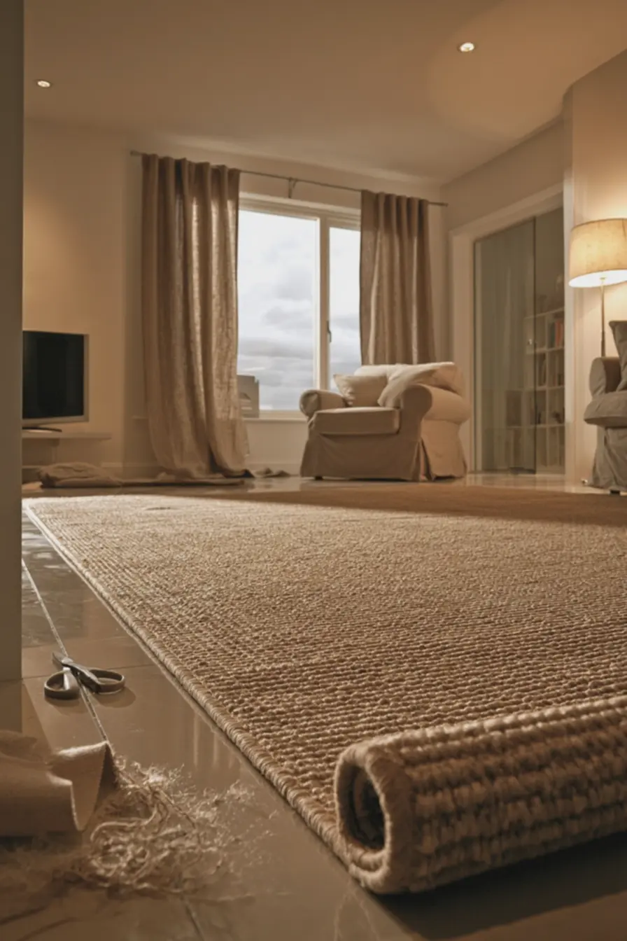 sala-com-tapete-de-fibras-texturizadas-sendo-desenrolado-sobre-piso-porcelanatobrilhante-para-reduzir-ruido Por que você se sente cansado em casa? A culpa pode ser destes 5 erros sala-com-tapete-de-fibras-texturizadas-sendo-desenrolado-sobre-piso-porcelanatobrilhante-para-reduzir-ruido Por que você se sente cansado em casa? A culpa pode ser destes 5 erros