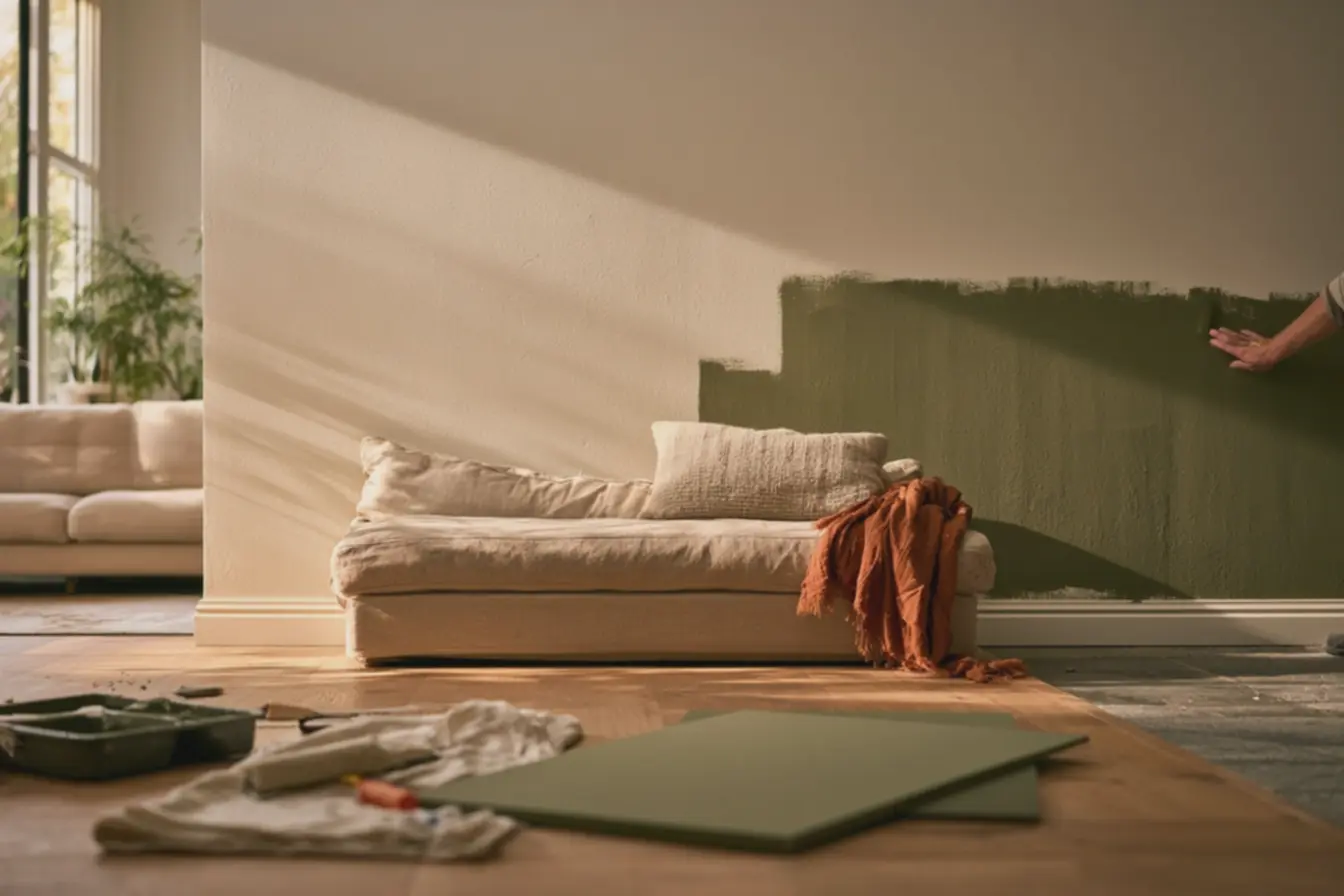 sala-de-estar-ocupada-com-parede-pintada-em-verde-oliva-dividida-ao-lado-detinta-off-white-criando-ambiente-acolhedor-e-elegante O verde que está substituindo os neutros em muitas casas sala-de-estar-ocupada-com-parede-pintada-em-verde-oliva-dividida-ao-lado-detinta-off-white-criando-ambiente-acolhedor-e-elegante O verde que está substituindo os neutros em muitas casas