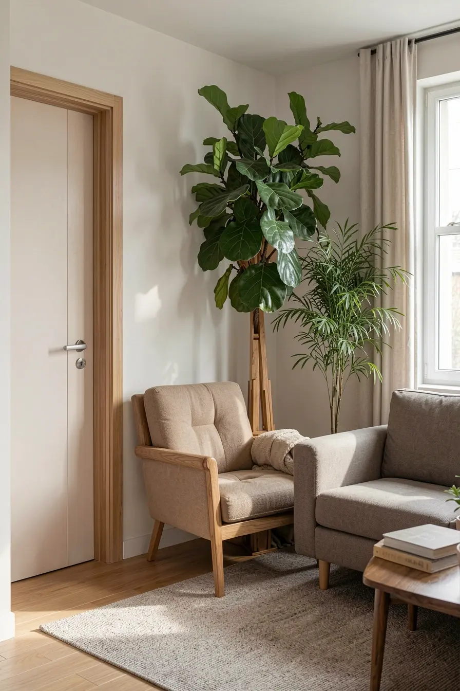 suporte-alto-com-planta-volumosa-preenche-um-canto-da-sala-sem-bloquear-a-circulacao Plantas fora do chão: soluções para ganhar verde sem comprometer a circulação suporte-alto-com-planta-volumosa-preenche-um-canto-da-sala-sem-bloquear-a-circulacao Plantas fora do chão: soluções para ganhar verde sem comprometer a circulação