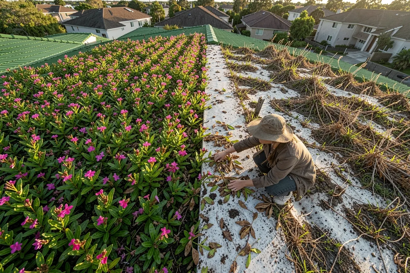 telhado-verde-com-seduns-e-onze-horas-saudaveis-ao-lado-de-plantas-ressecadas-e-tombadas-pelo-vento Nem toda planta suporta um telhado verde: espécies que unem beleza e resistência telhado-verde-com-seduns-e-onze-horas-saudaveis-ao-lado-de-plantas-ressecadas-e-tombadas-pelo-vento Nem toda planta suporta um telhado verde: espécies que unem beleza e resistência
