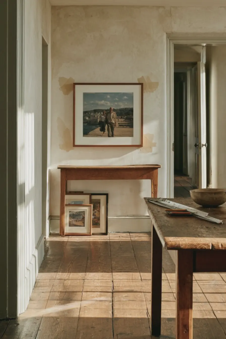 texturas-reais-de-parede-de-gesso-e-piso-desgastado-mescladas-ao-processocriativo-na-montagem-de-composicao-na-parede 5 detalhes que fazem uma casa parecer vivida em vez de decorada texturas-reais-de-parede-de-gesso-e-piso-desgastado-mescladas-ao-processocriativo-na-montagem-de-composicao-na-parede 5 detalhes que fazem uma casa parecer vivida em vez de decorada
