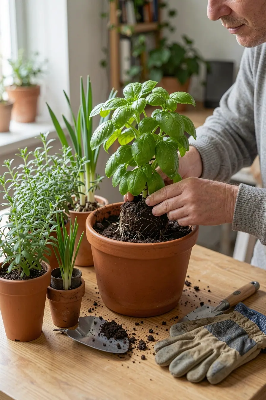 transplante-de-manjericao-para-vaso-maior-com-raizes-saudaveis-em-horta-de-apartamento Nem toda erva gosta de apartamento: as escolhas certas para uma horta bonita e produtiva transplante-de-manjericao-para-vaso-maior-com-raizes-saudaveis-em-horta-de-apartamento Nem toda erva gosta de apartamento: as escolhas certas para uma horta bonita e produtiva
