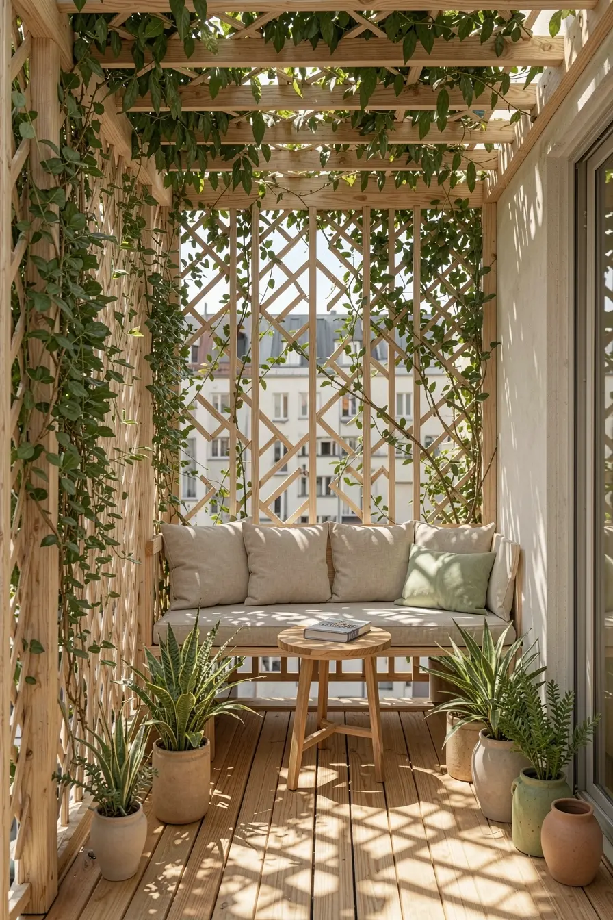 trelica-com-plantas-protege-varanda-pequena-dos-olhares-vizinhos-sem-bloquear-luz-e-ventilacao Por que a privacidade é o passo que falta para aproveitar a varanda pequena trelica-com-plantas-protege-varanda-pequena-dos-olhares-vizinhos-sem-bloquear-luz-e-ventilacao Por que a privacidade é o passo que falta para aproveitar a varanda pequena