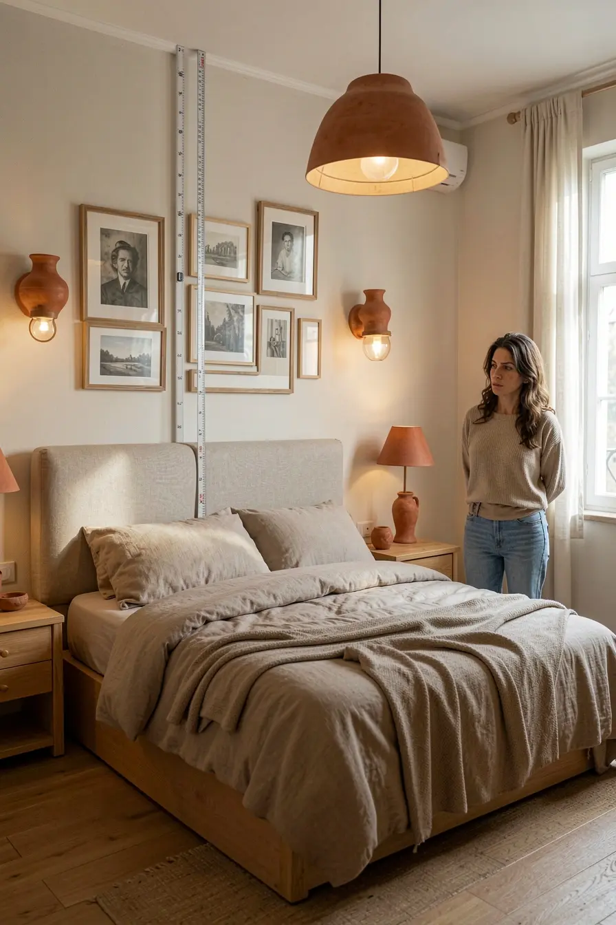 altura-da-cabeceira-sendo-conferida-antes-de-decorar-a-parede-do-quarto A decoração viral cabe na sua casa? 6 medidas para conferir antes de comprar altura-da-cabeceira-sendo-conferida-antes-de-decorar-a-parede-do-quarto A decoração viral cabe na sua casa? 6 medidas para conferir antes de comprar