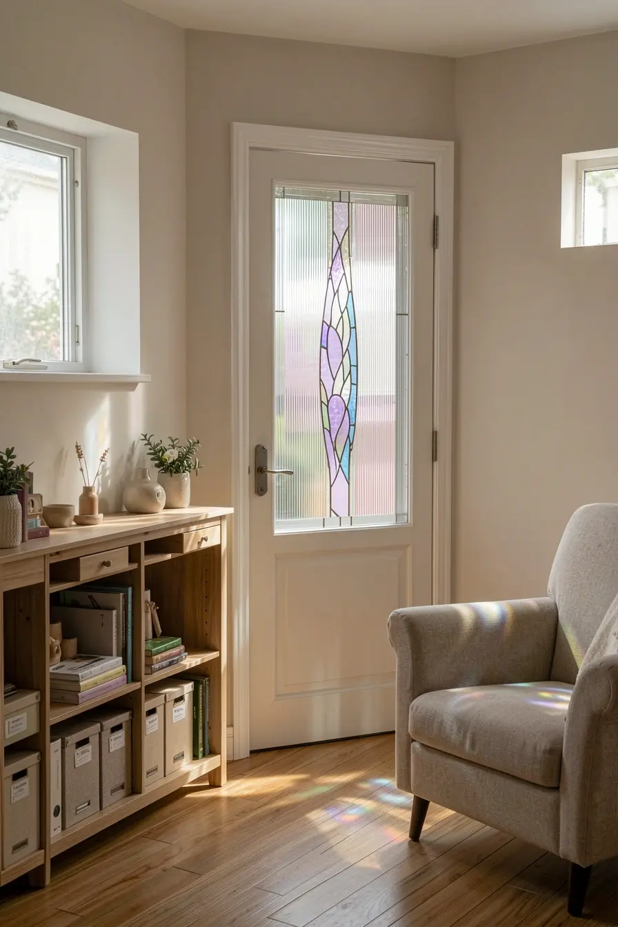 aparador-com-vitral-discreto-filtra-luz-no-quarto-de-leitura-e-revela-objetos-parcialmente Quando o vitral entra nos móveis, a decoração ganha luz sem depender das janelas aparador-com-vitral-discreto-filtra-luz-no-quarto-de-leitura-e-revela-objetos-parcialmente Quando o vitral entra nos móveis, a decoração ganha luz sem depender das janelas