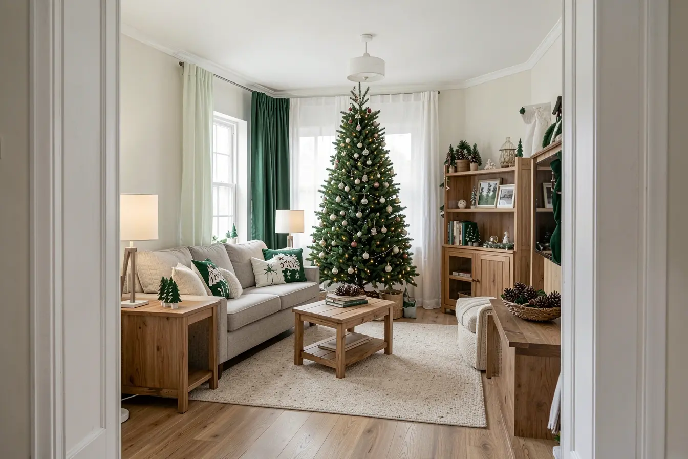 arvore-de-natal-proporcional-ao-teto-mantem-porta-estante-e-circulacao-livres-na-sala A árvore de Natal não precisa dominar a sala para criar um clima acolhedor arvore-de-natal-proporcional-ao-teto-mantem-porta-estante-e-circulacao-livres-na-sala A árvore de Natal não precisa dominar a sala para criar um clima acolhedor