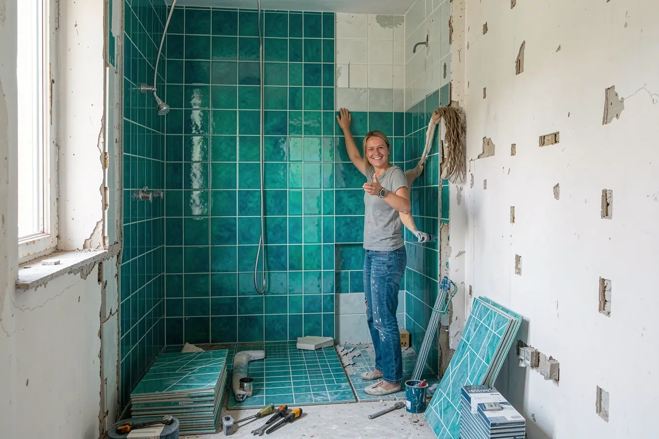 banheiro-pequeno-transformado-com-azulejos-azul-esverdeados-continuos-no-box-e-sensacao-de-amplitude Azulejos coloridos em banheiros pequenos: cores que fazem o espaço respirar banheiro-pequeno-transformado-com-azulejos-azul-esverdeados-continuos-no-box-e-sensacao-de-amplitude Azulejos coloridos em banheiros pequenos: cores que fazem o espaço respirar