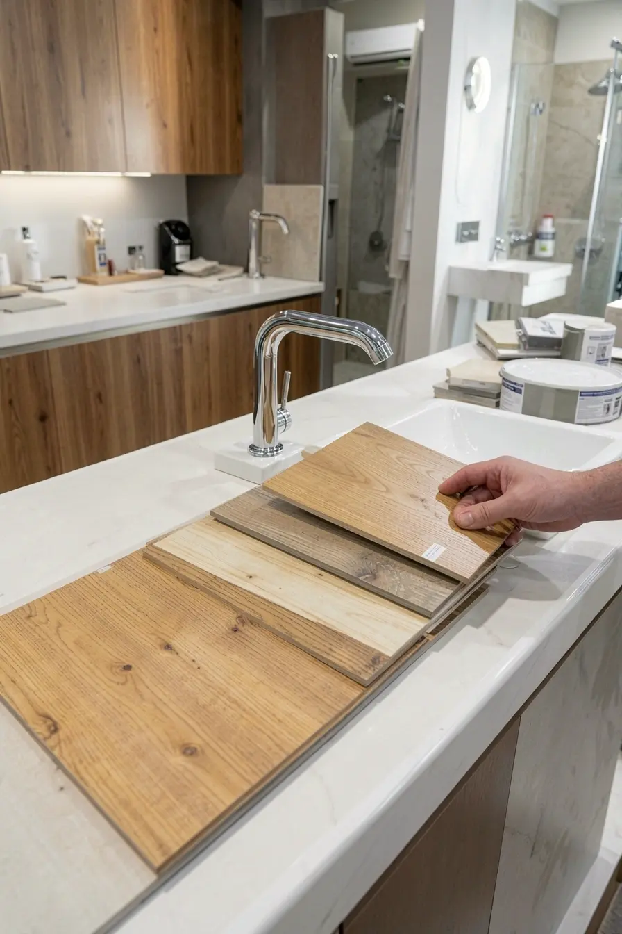 comparacao-entre-madeira-natural-piso-laminado-e-porcelanato-amadeirado-para-areas-umidas Piso de madeira na cozinha e no banheiro: o que avaliar antes de escolher o material comparacao-entre-madeira-natural-piso-laminado-e-porcelanato-amadeirado-para-areas-umidas Piso de madeira na cozinha e no banheiro: o que avaliar antes de escolher o material