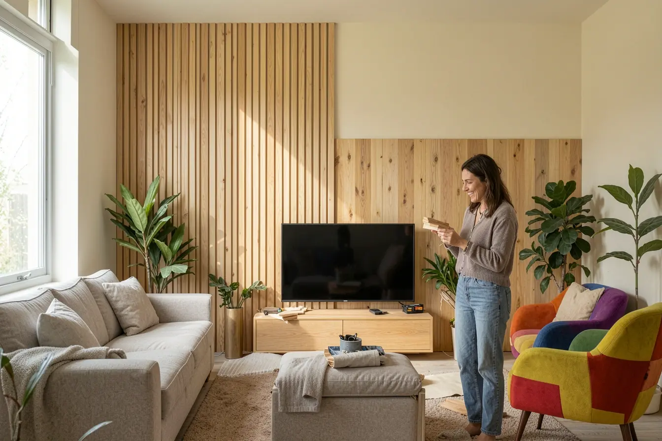 comparacao-entre-painel-de-madeira-ate-o-teto-e-meia-parede-em-sala-contemporanea Painel de madeira até o teto ou meia parede? A escolha muda a sensação da sala comparacao-entre-painel-de-madeira-ate-o-teto-e-meia-parede-em-sala-contemporanea Painel de madeira até o teto ou meia parede? A escolha muda a sensação da sala