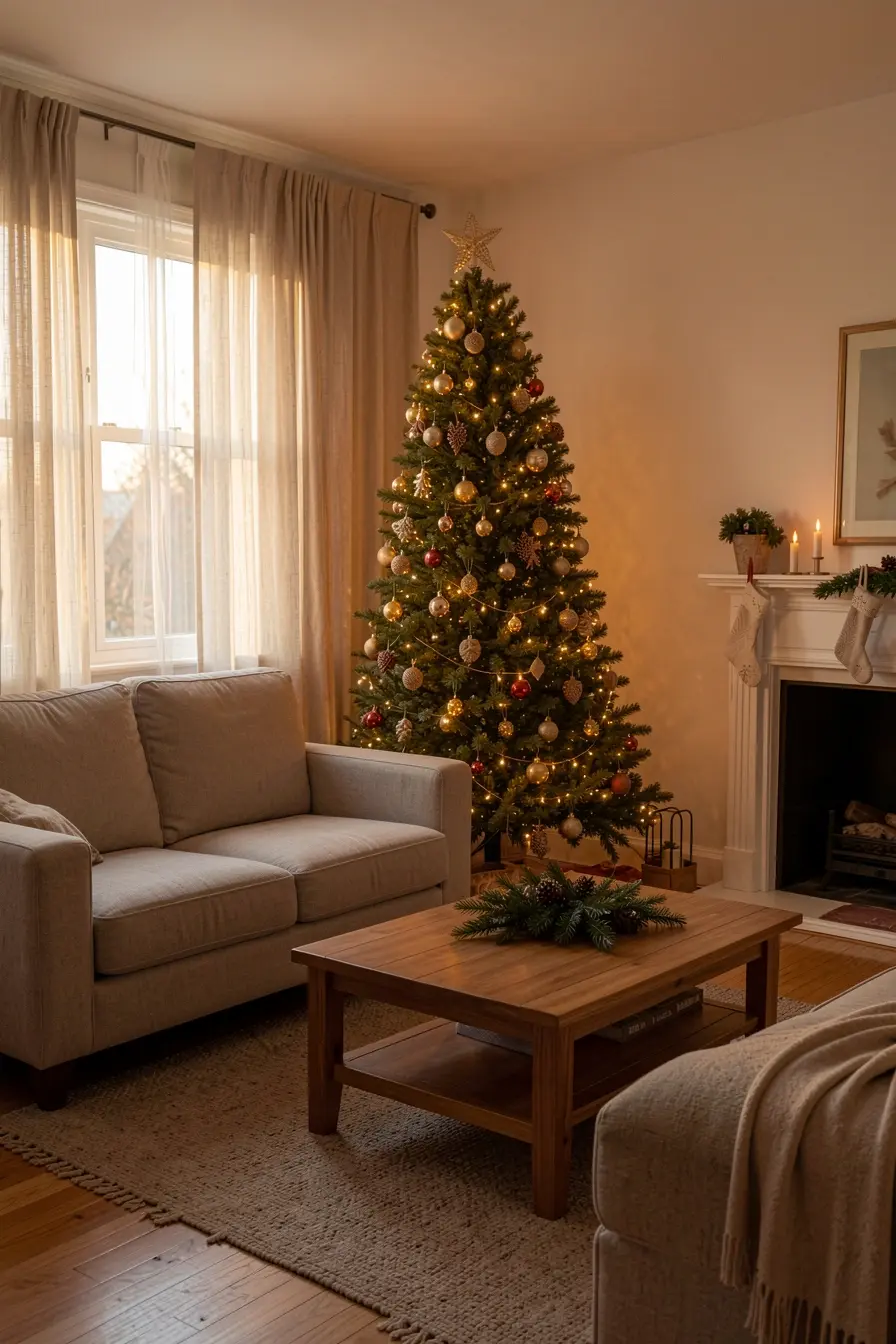 decoracao-natalina-distribuida-pela-sala-cria-aconchego-com-arvore-pequena-e-poucos-elementos A árvore de Natal não precisa dominar a sala para criar um clima acolhedor decoracao-natalina-distribuida-pela-sala-cria-aconchego-com-arvore-pequena-e-poucos-elementos A árvore de Natal não precisa dominar a sala para criar um clima acolhedor
