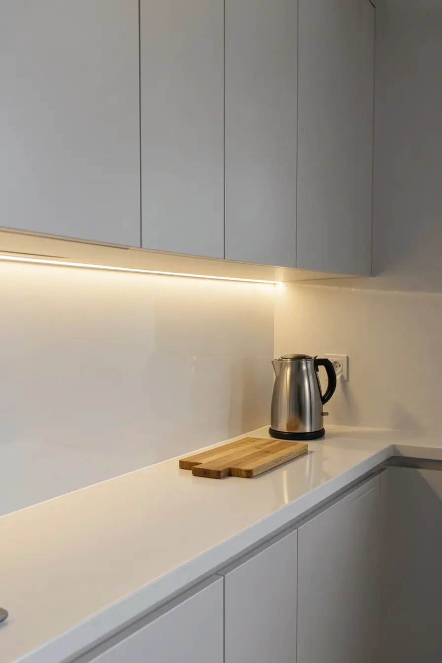 detalhe-de-cozinha-pequena-com-luz-sob-armarios-superiores-reduzindo-sombras-sobre-a-bancada O que faz uma cozinha pequena parecer maior está nas cores, na luz e nos armários detalhe-de-cozinha-pequena-com-luz-sob-armarios-superiores-reduzindo-sombras-sobre-a-bancada O que faz uma cozinha pequena parecer maior está nas cores, na luz e nos armários