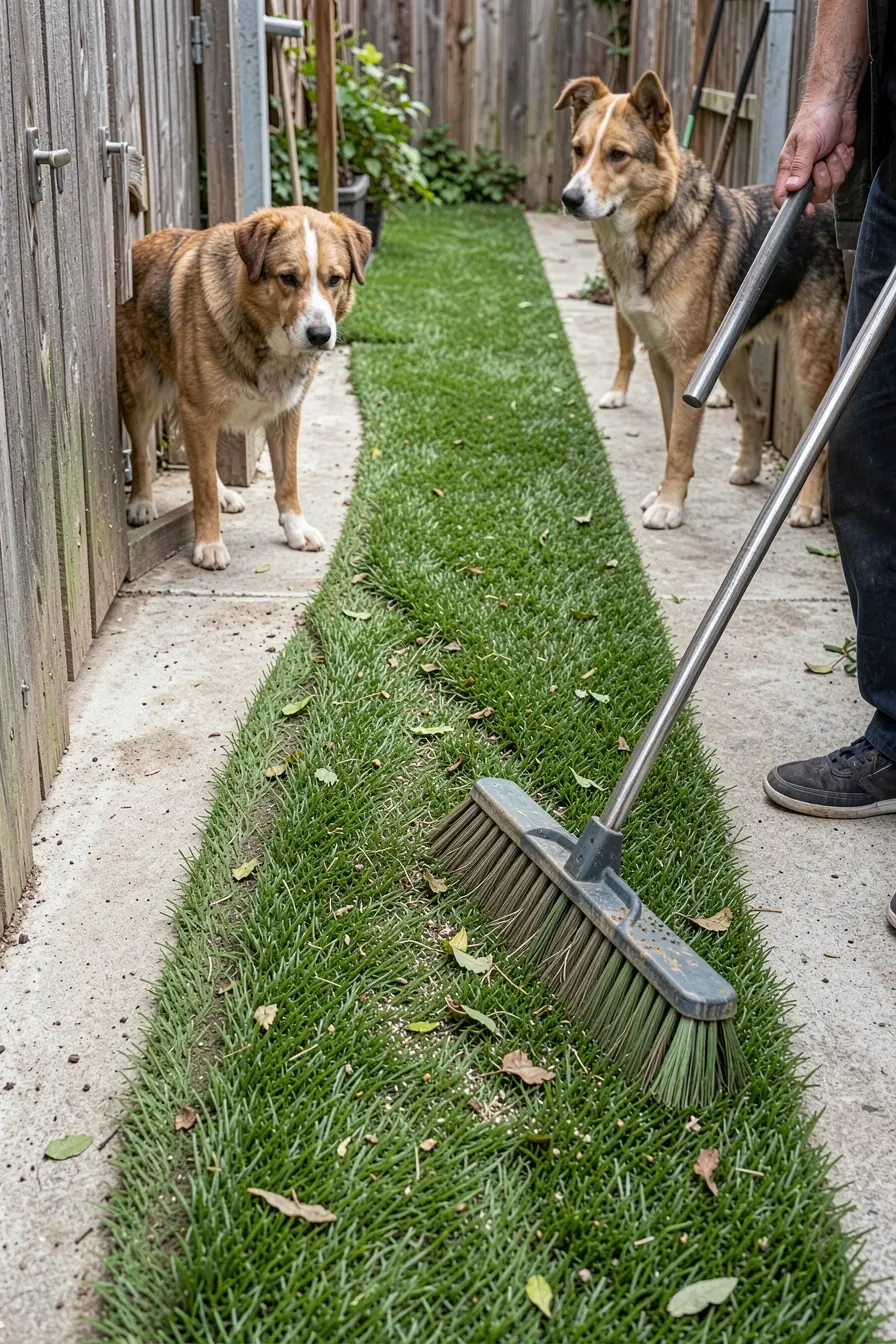escovacao-da-grama-artificial-para-remover-pelos-e-terra-trazida-pelas-patas Grama artificial para quem tem pets: o que muda na limpeza do quintal escovacao-da-grama-artificial-para-remover-pelos-e-terra-trazida-pelas-patas Grama artificial para quem tem pets: o que muda na limpeza do quintal