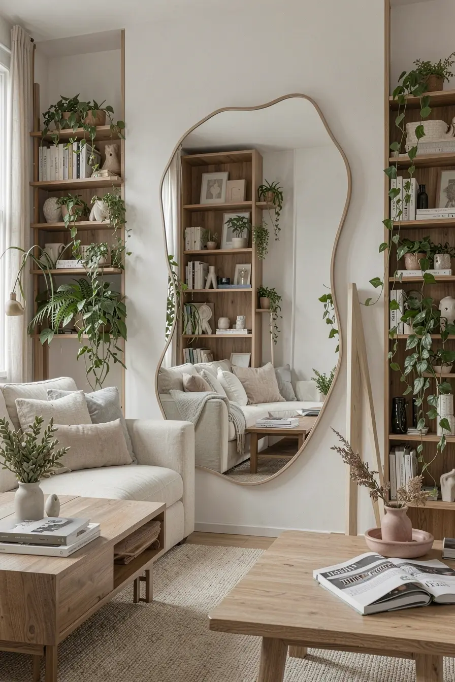 espelho-decorativo-mal-posicionado-deixa-a-composicao-da-sala-visualmente-pesada A decoração viral cabe na sua casa? 6 medidas para conferir antes de comprar espelho-decorativo-mal-posicionado-deixa-a-composicao-da-sala-visualmente-pesada A decoração viral cabe na sua casa? 6 medidas para conferir antes de comprar