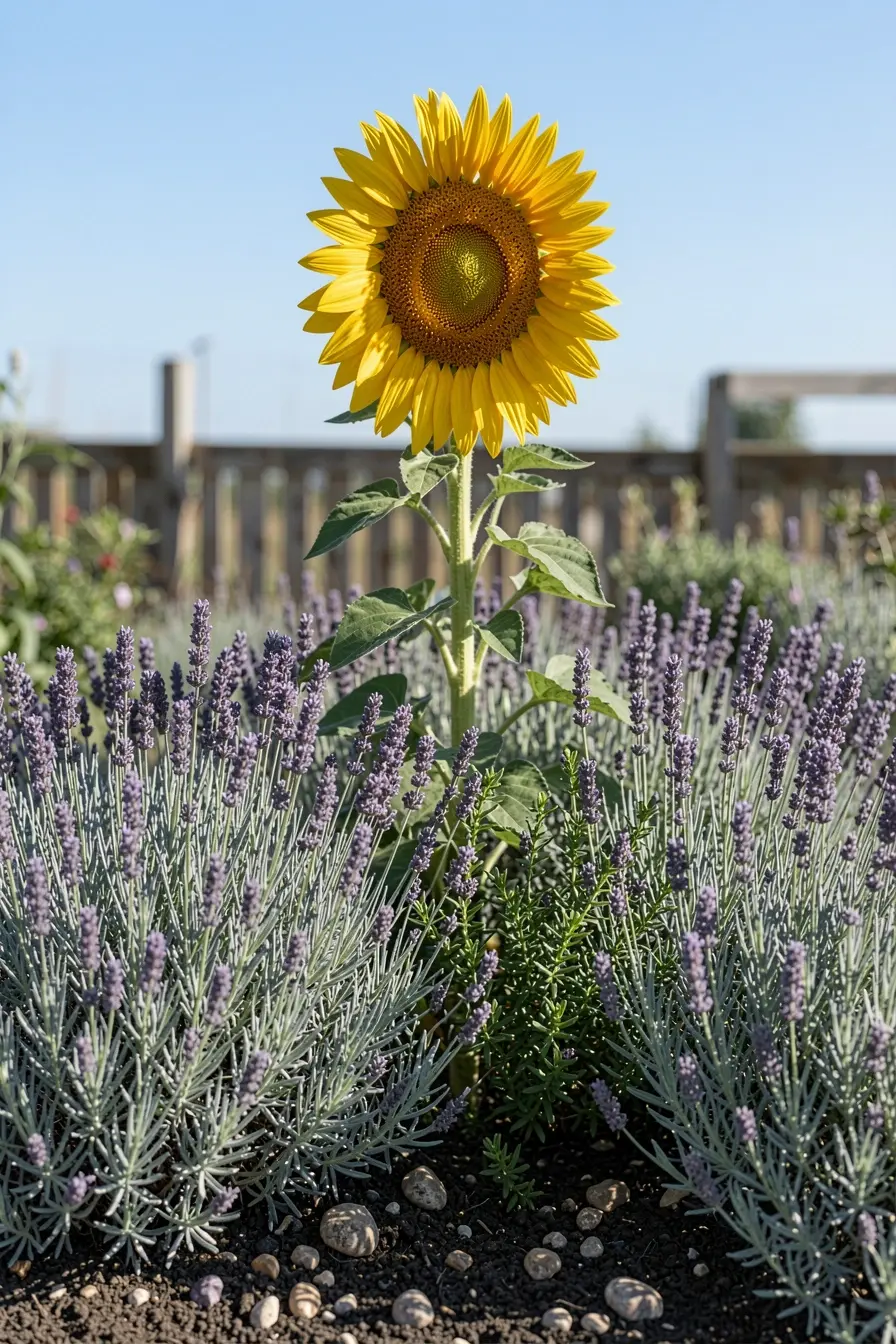 girassol-alto-com-lavanda-e-alecrim-formando-uma-base-prateada-em-jardim-campestre-ensolarado Girassol no jardim fica mais bonito ao lado destas plantas companheiras girassol-alto-com-lavanda-e-alecrim-formando-uma-base-prateada-em-jardim-campestre-ensolarado Girassol no jardim fica mais bonito ao lado destas plantas companheiras
