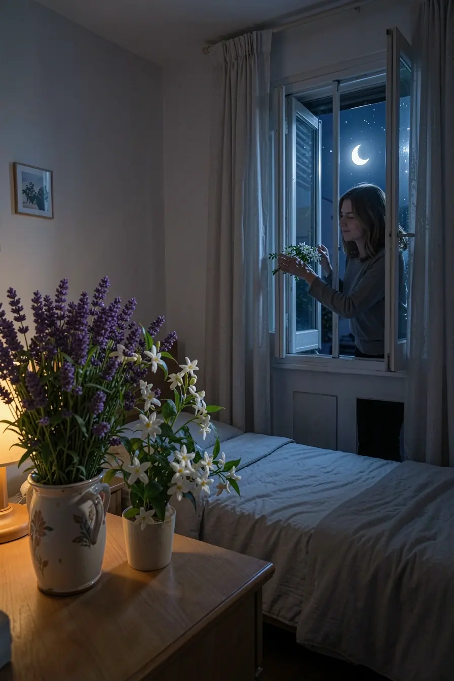 lavanda-e-jasmim-afastados-da-cama-em-quarto-ventilado-durante-a-noite Plantas no quarto à noite: quais espécies convivem melhor com o seu sono lavanda-e-jasmim-afastados-da-cama-em-quarto-ventilado-durante-a-noite Plantas no quarto à noite: quais espécies convivem melhor com o seu sono