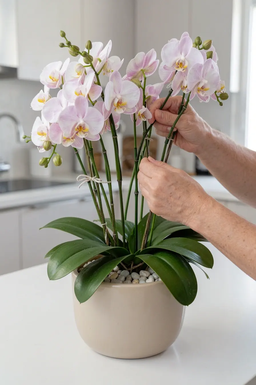 maos-organizando-caules-de-orquidea-artificial-em-vaso-neutro-sobre-bancada-clara O vaso faz diferença: combinações que deixam as orquídeas artificiais mais naturais maos-organizando-caules-de-orquidea-artificial-em-vaso-neutro-sobre-bancada-clara O vaso faz diferença: combinações que deixam as orquídeas artificiais mais naturais