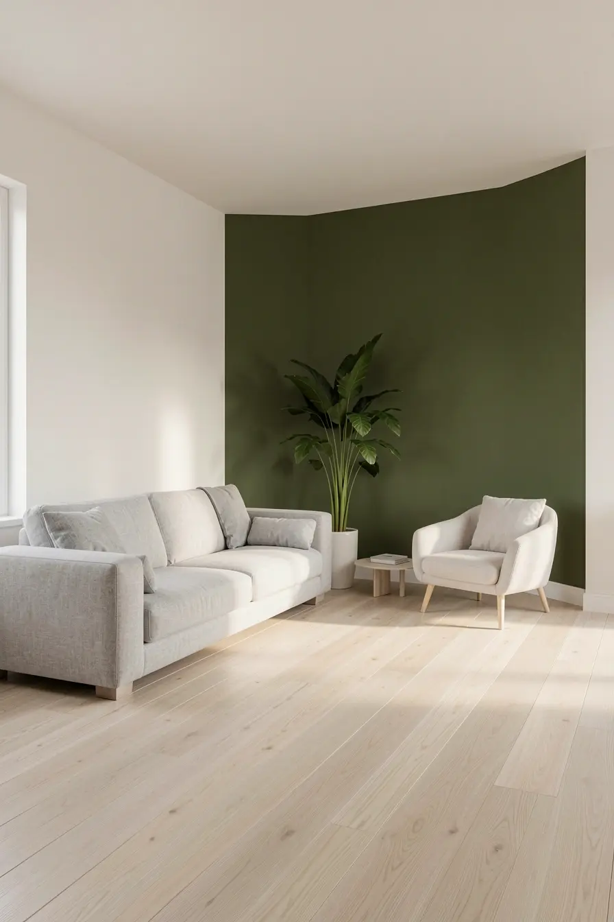 parede-verde-oliva-cria-profundidade-e-delimita-a-area-do-sofa-em-uma-sala-neutra Paredes, teto ou móveis? Onde a cor encontra seu lugar na casa neutra parede-verde-oliva-cria-profundidade-e-delimita-a-area-do-sofa-em-uma-sala-neutra Paredes, teto ou móveis? Onde a cor encontra seu lugar na casa neutra