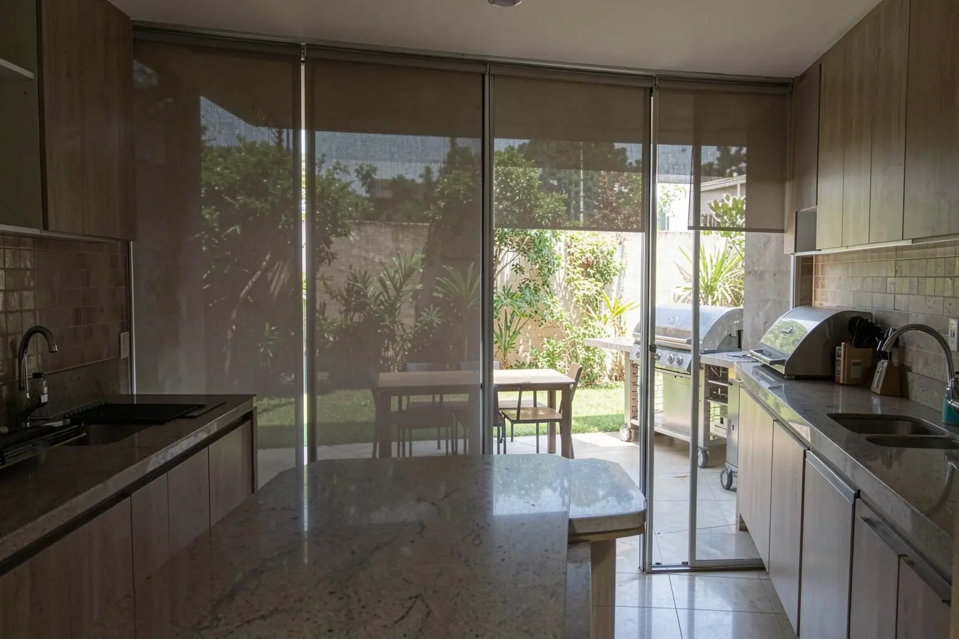 pelicula-escura-em-vidro-deixa-a-area-gourmet-sombria-sem-resolver-calor-reflexos-e-privacidade Área gourmet fechada com vidro: o que usar para controlar sol, calor e privacidade pelicula-escura-em-vidro-deixa-a-area-gourmet-sombria-sem-resolver-calor-reflexos-e-privacidade Área gourmet fechada com vidro: o que usar para controlar sol, calor e privacidade