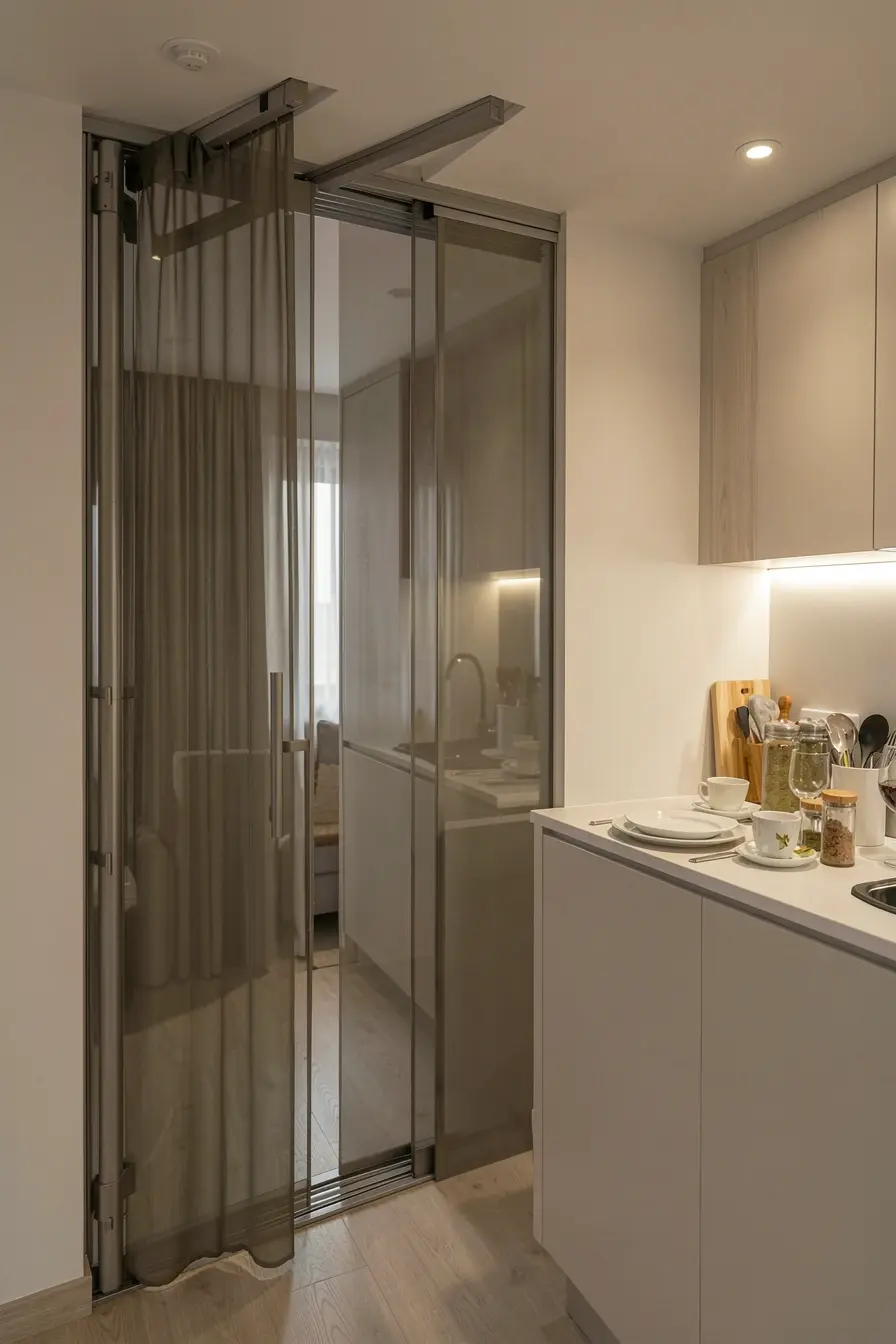 porta-de-correr-com-vidro-fume-integrando-e-separando-cozinha-e-sala-conforme-a-necessidade Entre a cozinha e a sala, portas de correr também podem conter ruídos e cheiros porta-de-correr-com-vidro-fume-integrando-e-separando-cozinha-e-sala-conforme-a-necessidade Entre a cozinha e a sala, portas de correr também podem conter ruídos e cheiros