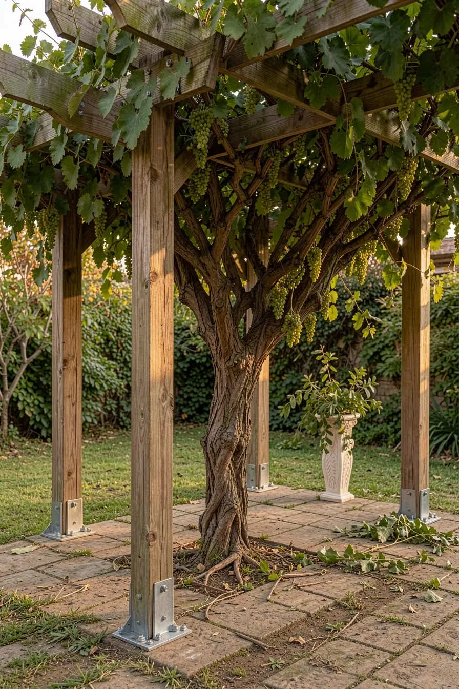 videira-pesada-apoiada-em-pergola-resistente-e-corretamente-ancorada-no-quintal A treliça certa para cada trepadeira e o erro que enfraquece seu crescimento videira-pesada-apoiada-em-pergola-resistente-e-corretamente-ancorada-no-quintal A treliça certa para cada trepadeira e o erro que enfraquece seu crescimento